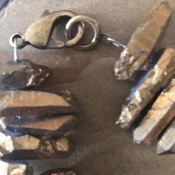 Upcycled 2pc. Antler&Stone Necklace/Earring Set - Picture 10 of 10